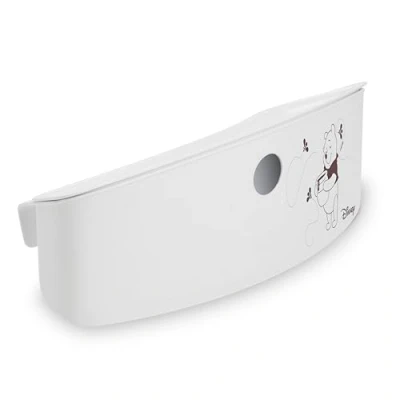 Image of hauck Organiser for Alpha+, Beta+, Arketa High Chair Storage Box with Lid Hanging, Easy to Attach the Backrest, Maximum Load 3 kg, Wipe Clean (Disney Pooh White)