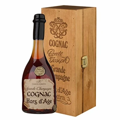 Image of Comte Joseph Cognac Hors d&#039;Age Wood Gift Box Spirits 40% ABV (1 x 0.70 L)
