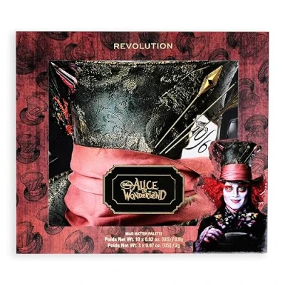 Image of Revolution Beauty, Disney&#039;s Alice in Wonderland x Mad Hatter Palette, Halloween Face &amp; Eye Costume Makeup, Vegan Cruelty Free