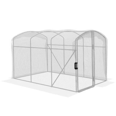 Image of Outsunny Polytunnel Greenhouse with PE Cover Walk in Grow House 3 x 2 2m 84H 010V00WT