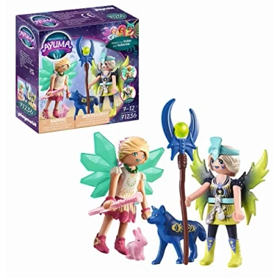 Image of Playmobil 71236 Adventures of Ayuma Crystal and Moon FAiry with Soul Animals, fAiries, Mystical Adventures, Fun Imaginative Role Play, Playset Suitable for Children Ages 7+