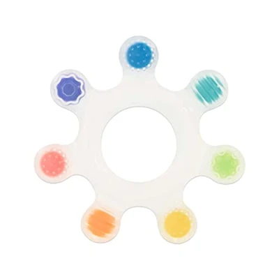 Image of Sassy Baby Rainbow Star Silicone Teether 3m+