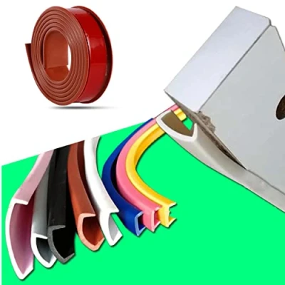 Image of Furniture Banding U Shaped TPE Edge Guard Strips, Wooden Board Edging Strips for Cabinet Wardrobe Table Worktop Wood and Cut Outs, Tape, (5mx18mm,Brown)