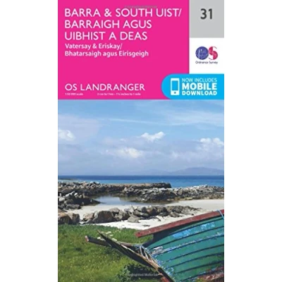 Image of Landranger 31 Barra &amp; South Uist, Vatersay Eriskay Map With Digital Version