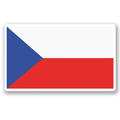 Image of 2 x 10cm Czech Republic Flag Vinyl Sticker Bike Laptop Car Travel Luggage #5270 (10cm Wide 6cm Tall)