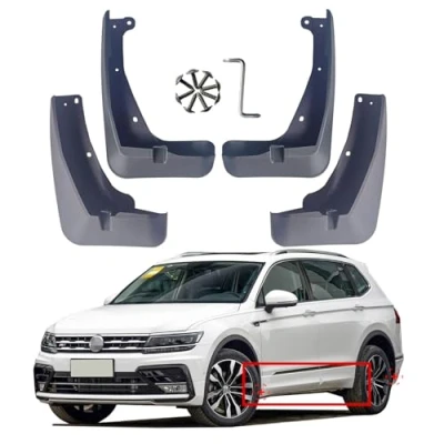 Image of For VW Tiguan R line Car Mud Flaps Splash Guards Flap Rline Mudguards Front Rear 4pcs 2016 2017 2018 2019 2020 2021 2022