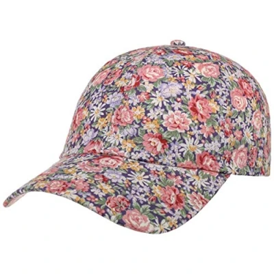 Image of Lipodo Allover Flowers Cap Women Women&#039;s Baseball Cotton with Peak Summer Spring One Size Navy Old Rose