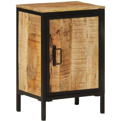 Image of vidaXL Bathroom Cabinet 40x30x60 cm Solid Wood Mango and Iron