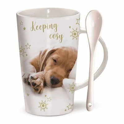 Image of Chocolatte Mug Dog Keeping Cosy