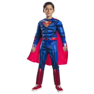 Image of Rubies 702263 S Superman Black Line Inf Kent, Costume, Blue/Red, (3 4 AÑOS)