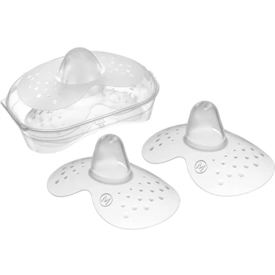 Image of MAM Nipple Shields Size Medium (Pack of 2), Breast with Sterilisable Travel Case, Protectors to Support and Enhance Breastfeeding