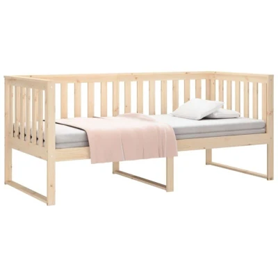 Image of vidaXL Bed Frame without Mattress Solid Wood Pine 100x200cm