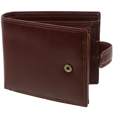 Image of Visconti Leather Mens Tabbed Wallet Monza Collection (Brown)