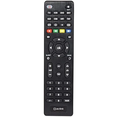 Image of AV:Link 8 in 1 Universal Remote Control Suitable For Many Brands Of TV, DVD, SAT, HiFi