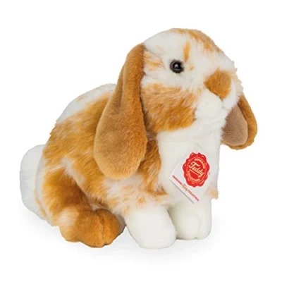 Image of Teddy Hermann 93723 Hare Aries Rabbit Sitting Light Brown/White Piebald 7,9&quot;/20 cm, Soft Toy, Plush Toy