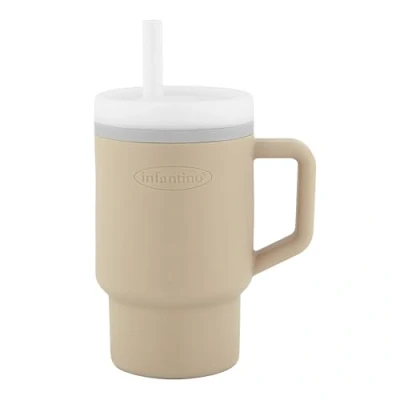 Image of Infantino My 1st Tumbler Adorable Miniature with Leak Resistant Straw and Toddler Friendly Handle, Encourages Hydration, Easy to Clean, 9 fl. oz, Sand