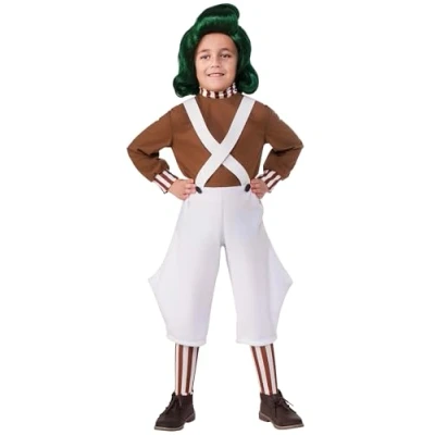 Image of Rubie&#039;s Official Willy Wonka and The Chocolate Factory Oompa Loompa Childs Costume (Medium) Halloween