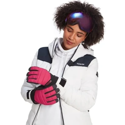 Image of TOG24 Unisex Adventure Ski Gloves Dark Pink Size X Small