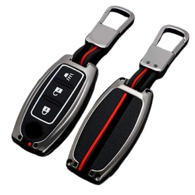 Image of Happyit Zinc Alloy Car Key Cover Case fit for Nissan Qashqai Juke J10 J11 X Trail T31 T32 Kicks Tiida Pathfinder Infiniti Q50 Keyless Accessories (C, Matt color)