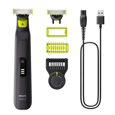 Image of PHILIPS OneBlade Pro 360 QP6542/15 Wet &amp; Dry Foil Shaver Black, Yellow,Black