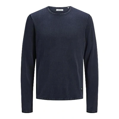 Image of Jack &amp; Jones Jjeleo CREW NECK NOOS Jumper, Men&#039;s, Size: XS, Navy blazer