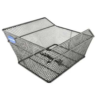 Image of Fischer School Pannier Rack Basket, Bicycle Tight Mesh, Anti Theft, Suitable for E Bikes, Load Capacity 25 kg, Black