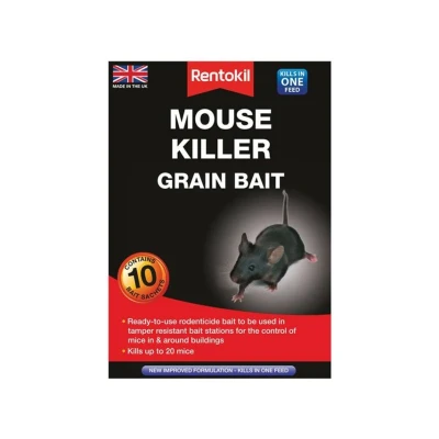 Image of Rentokil Mouse Killer Grain Bait 10 Sachet