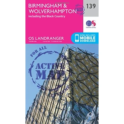 Image of Landranger Active 139 Birmingham &amp; Wolverhampton Map With Digital Version