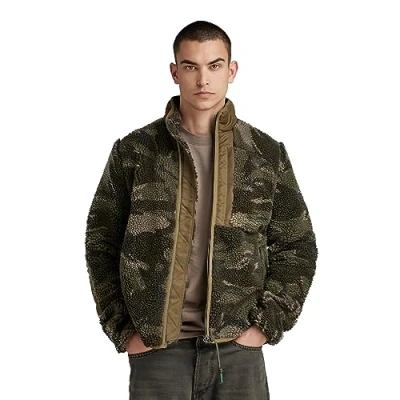 Image of G STAR RAW Men&#039;s Fleece jkt, Multicolour (turf woodland camo D23614 D417 D435), M
