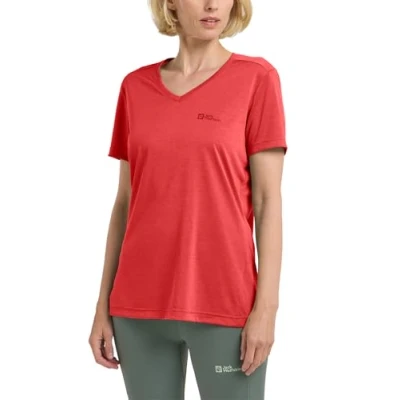 Image of Jack Wolfskin Women&#039;s Crosstrail T Shirt, Vibrant red, L