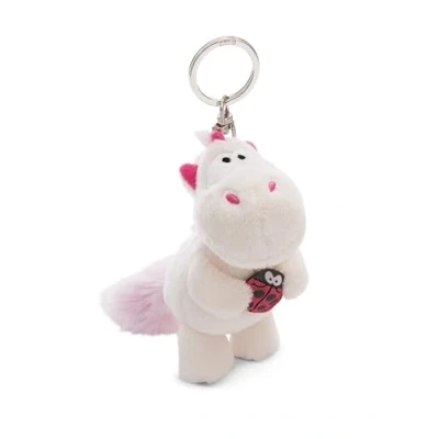 Image of NICI Cuddly toy unicorn Theodor with ladybird 10cm wiggling GREEN