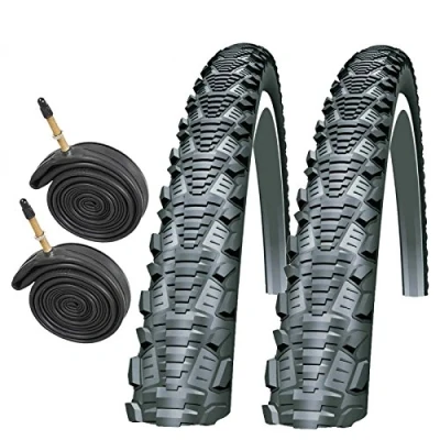Image of Schwalbe CX Comp 700 x 35c Bike Tyres with Presta Tubes (Pair)