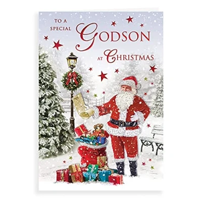 Image of Regal Publishing Traditional Christmas Card Godson 9 x 6 inches (C85399)