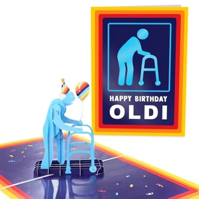 Image of Central 23 Pop Up Birthday Cards For Mum And Dad OLDI Funny 3D Men Humorous Card Women Gifts Him Her Friend Grandma Granddad Husband Wife