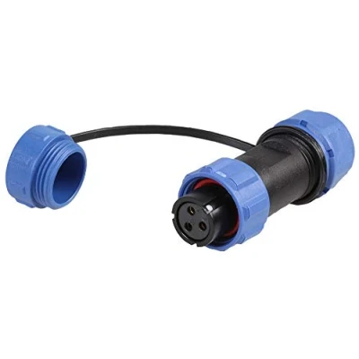 Image of PRO ELEC PELR0122 Circular Threaded Connector Socket, 3 Pole, 5 8mm, IP68