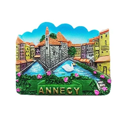 Image of Annecy France 3D Fridge Magnet Souvenir Gift,Home &amp; Kitchen Decoration Magnetic Sticker Collection