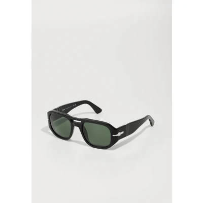Image of Persol Unisex PO3373S VINCENT 95/31 Sunglasses Acetate Black Green Pilot Normal