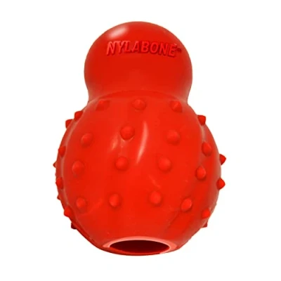Image of Nylabone Rubber Cone Dog Chew Toy, Bacon Flavour, Stuff with Treats, Peanut Butter &amp; Food, Large, for dogs up to 23kg