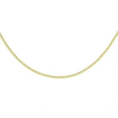 Image of Carissima Gold Unisex 9 ct Yellow 1.9 mm Flat Curb Chain Necklace of Length 51 cm/20 Inch