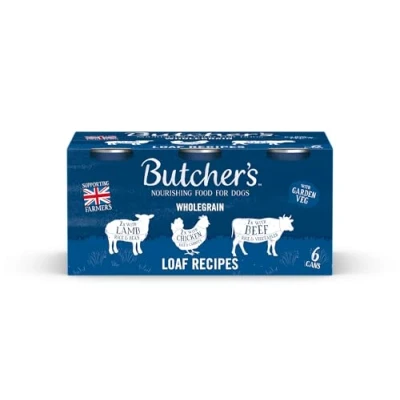 Image of Butcher&#039;s Loaf Recipes Dog Food Tins 6 x 4 390g