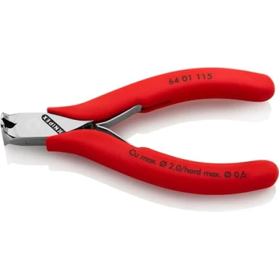 Image of Knipex Electronics End Cutting Nipper with non slip plastic coating 115 mm 64 01