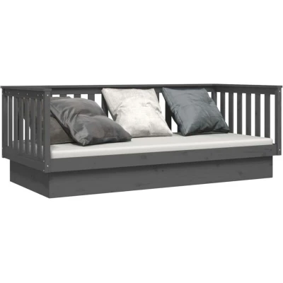 Image of vidaXL Day Bed without Mattress Grey 100x200 cm Solid Wood Pine