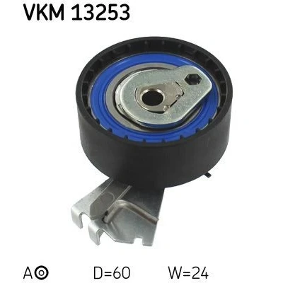 Image of 082990, 9642929880 Tensioner Pulley, timing belt SKF VKM 13253 PEUGEOT: 208 I Hatchback, Partner Van, 206 CITROËN: C3 Pluriel