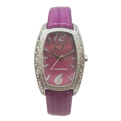 Image of Chronotech Womens Analogue Quartz Watch with Leather Strap CC7121LS 08