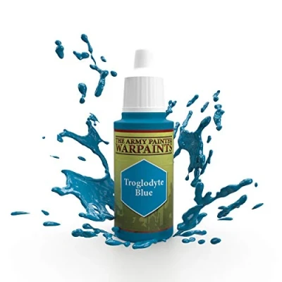 Image of The Army Painter Warpaint Troglodyte Blue Acrylic Non Toxic Heavily Pigmented Water Based Paint for Tabletop Roleplaying, Boardgames, and Wargames Miniature Model Painting