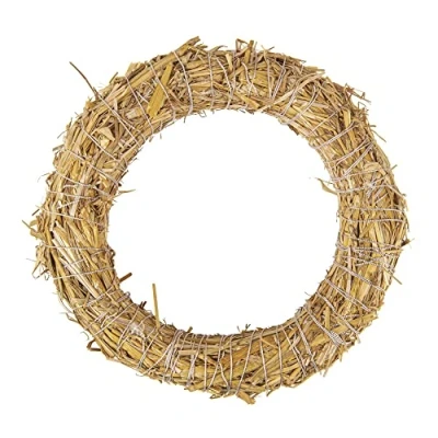 Image of Rayher 8907331 Straw Wreath, Natural Material, 35 cm Diameter, Blank Underring for Cutlery, Wrapping and Sticking