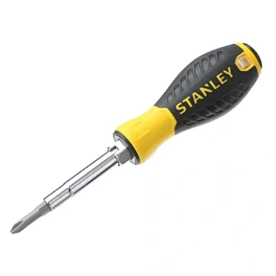 Image of STANLEY 6 Way Screwdriver, Yellow and Black