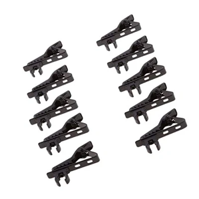 Image of 10 PCS Mini Microphone Clip Safe Hold Shock Secure Lapel Mic Clamp Replacement Kit 8mm Diameter