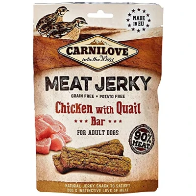 Image of Carnilove Jerky Bar Dog Treat 100g Chicken with Quail