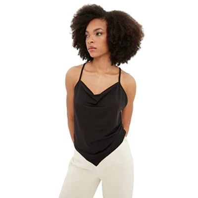 Image of Trendyol FeMan Regular fit Basic Cowl Neck Knit Blouse Black